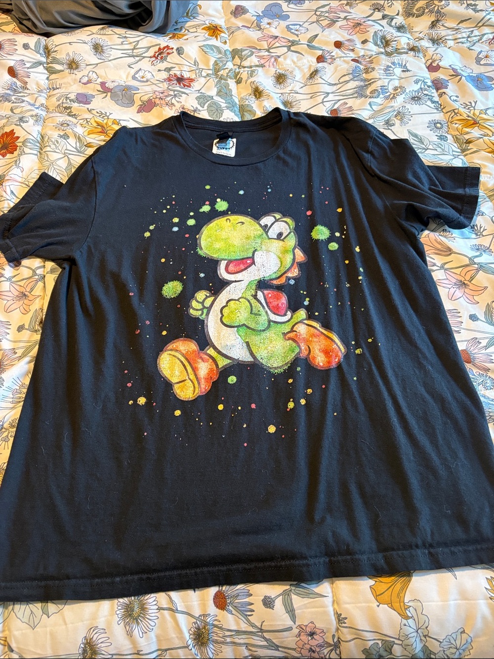 Yoshi Graphic Adult T-Shirt - Black
